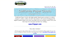 Desktop Screenshot of californiapapergoods.com