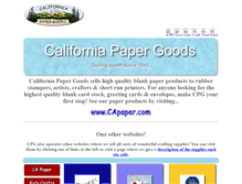 Tablet Screenshot of californiapapergoods.com